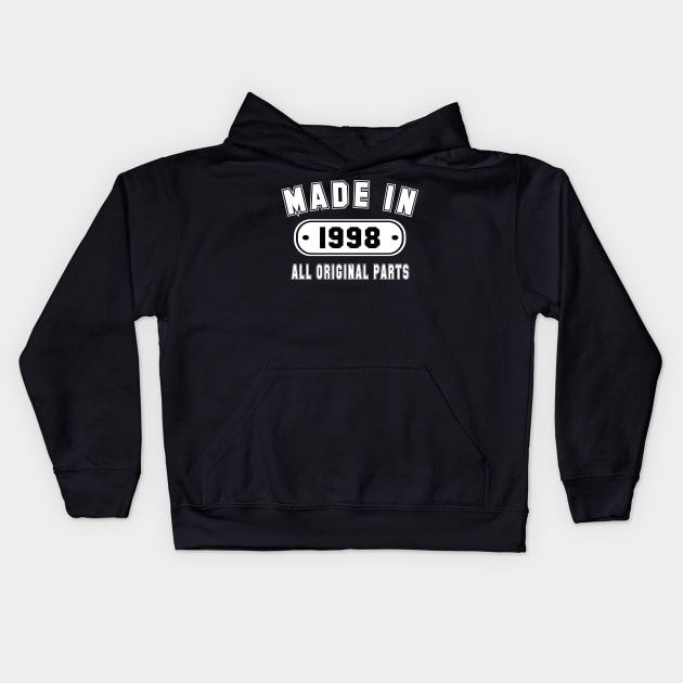 Made In 1998 All Original Parts Kids Hoodie by PeppermintClover